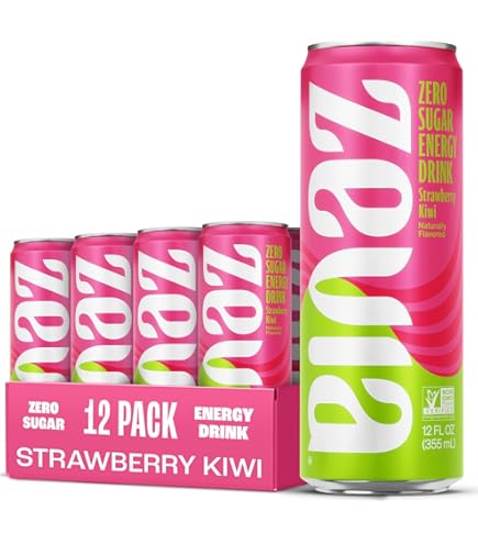 Amazon.com : Zevia Zero Sugar Energy Drink, Raspberry Lime, 12 oz
